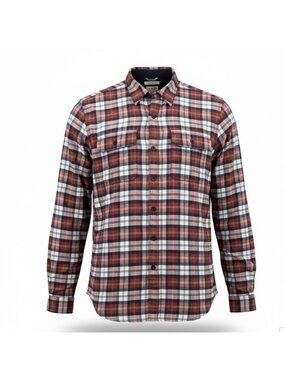 L.L. Bean Mens Russet Plaid Flannel Shirt Reg Traditional Fit Sz XXL